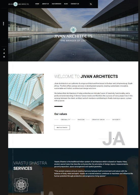 Website Design Jivan Architects